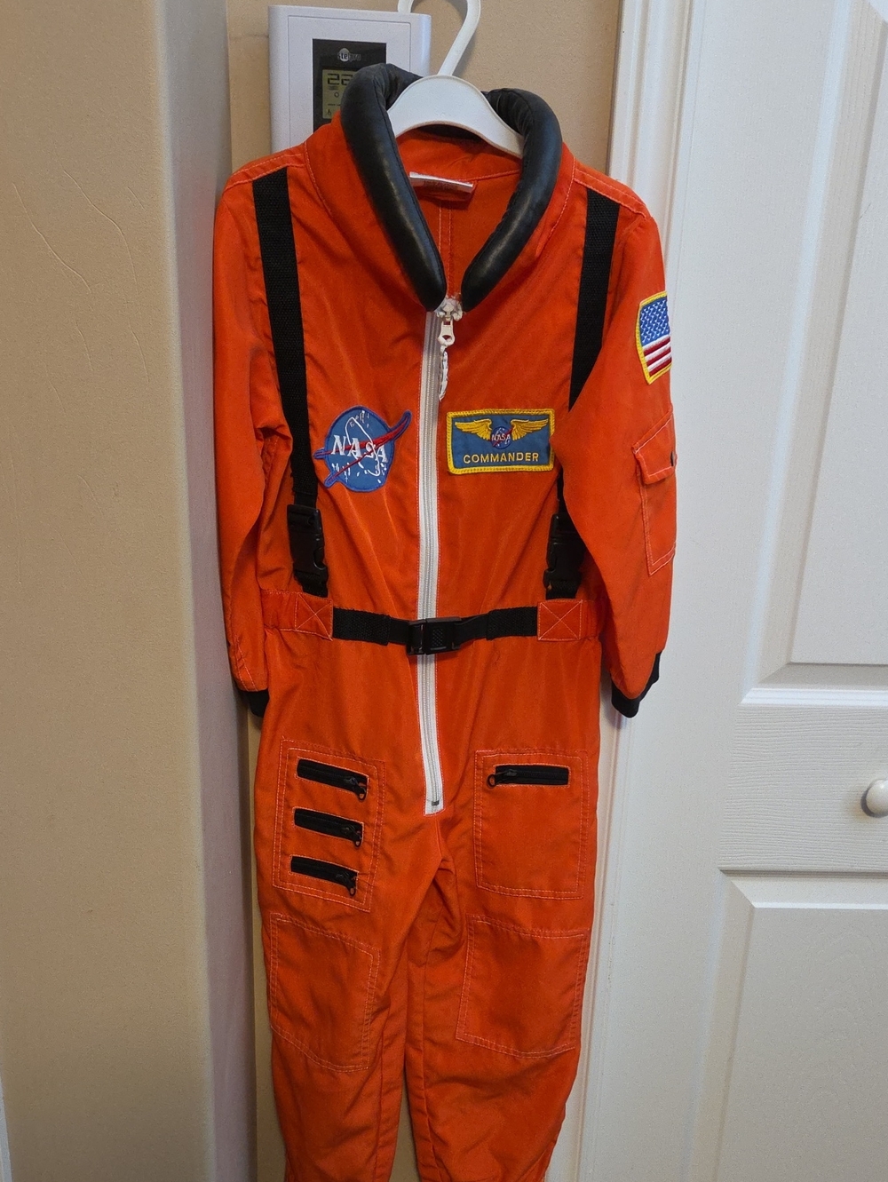 Kids Orange Commander Flight Jumpsuit/Costume